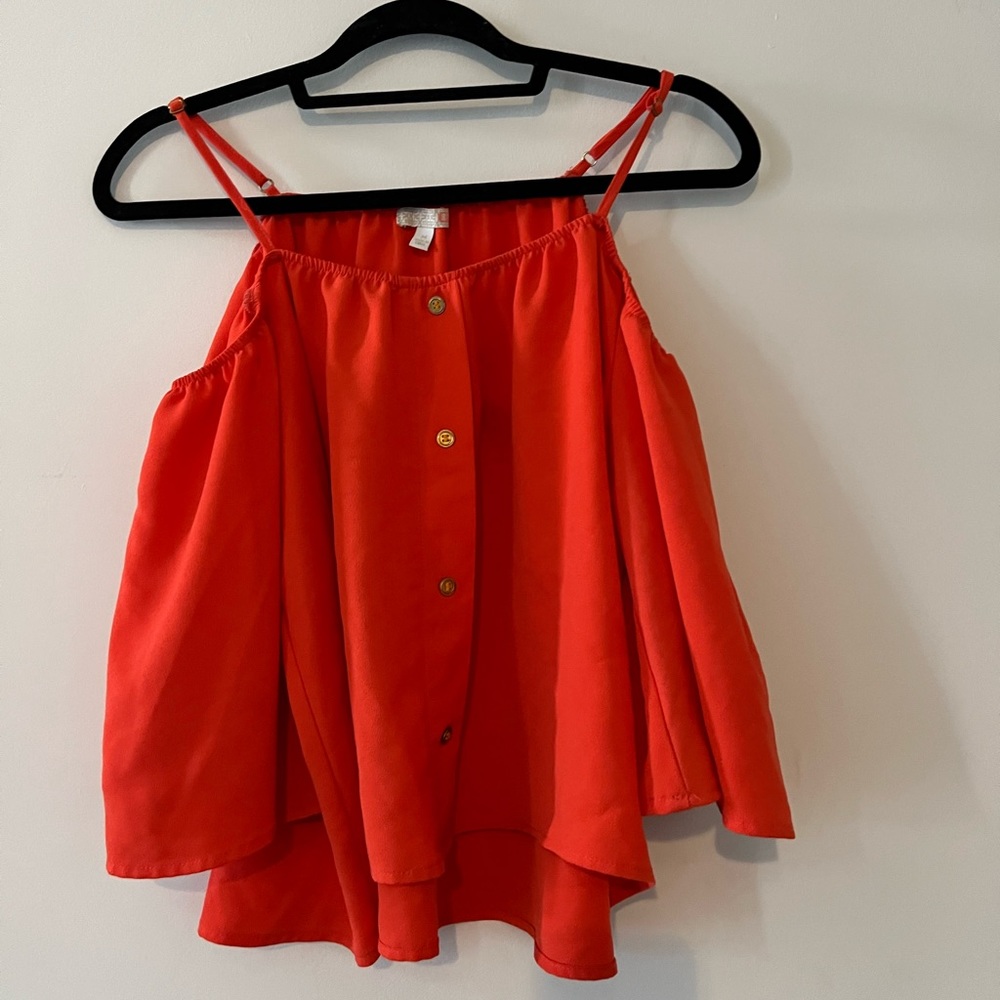 Gianni Bini orange off shoulder top